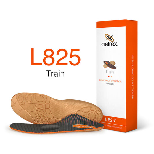 Aetrex Men's L825 Train Posted Orthotics W/ Metatarsal Support