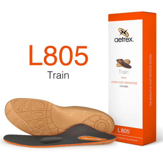 Aetrex Men's L805 Train Orthotics W/ Metatarsal Support